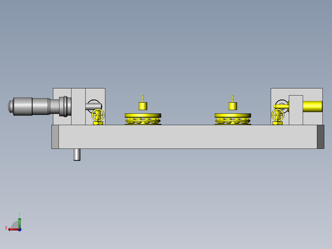 简易微调滑台后视图