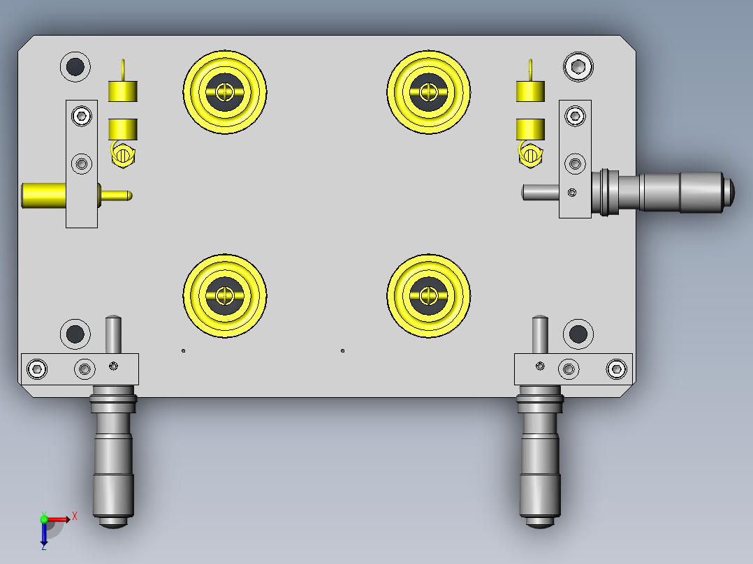 简易微调滑台俯视图