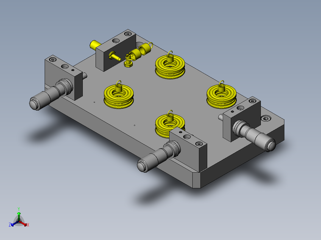 简易微调滑台正等轴测图