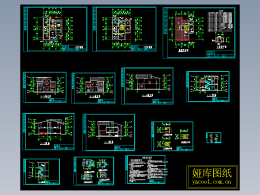 私人带粮仓及车库二层别墅设计图