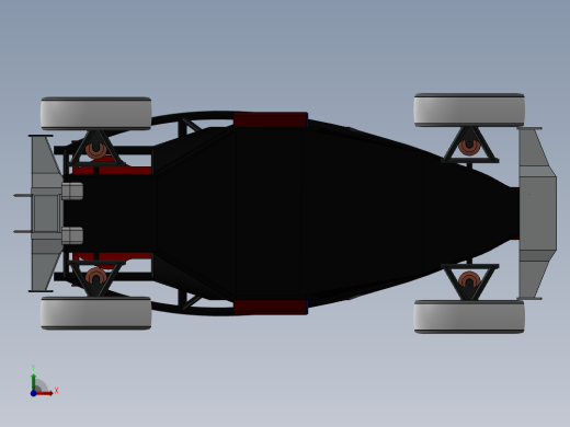 Atom原子跑车三维建模图纸 solidworks设计 附STEP前视缩略图