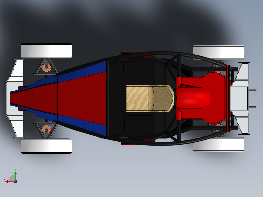 Atom原子跑车三维建模图纸 solidworks设计 附STEP后视图