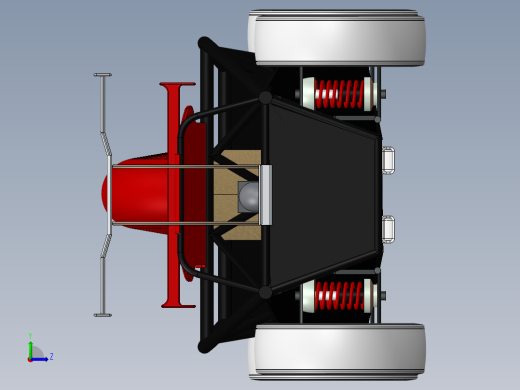 Atom原子跑车三维建模图纸 solidworks设计 附STEP左视缩略图