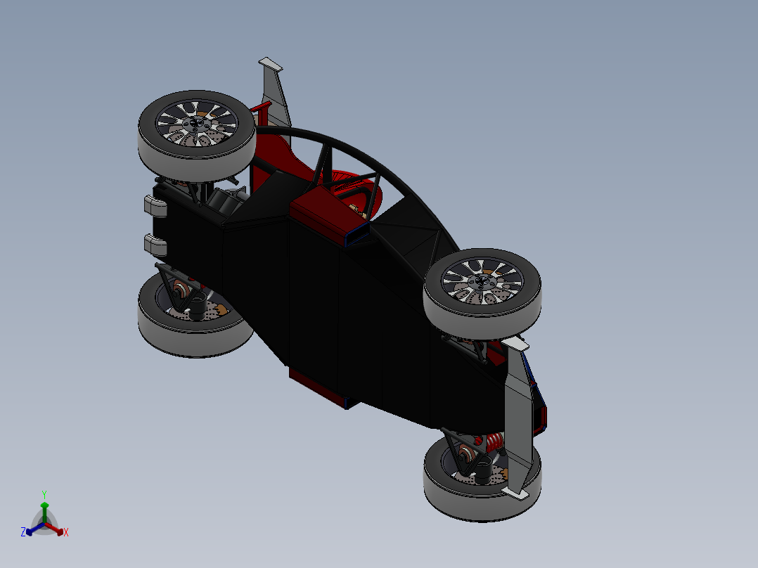 Atom原子跑车三维建模图纸 solidworks设计 附STEP正等轴测图