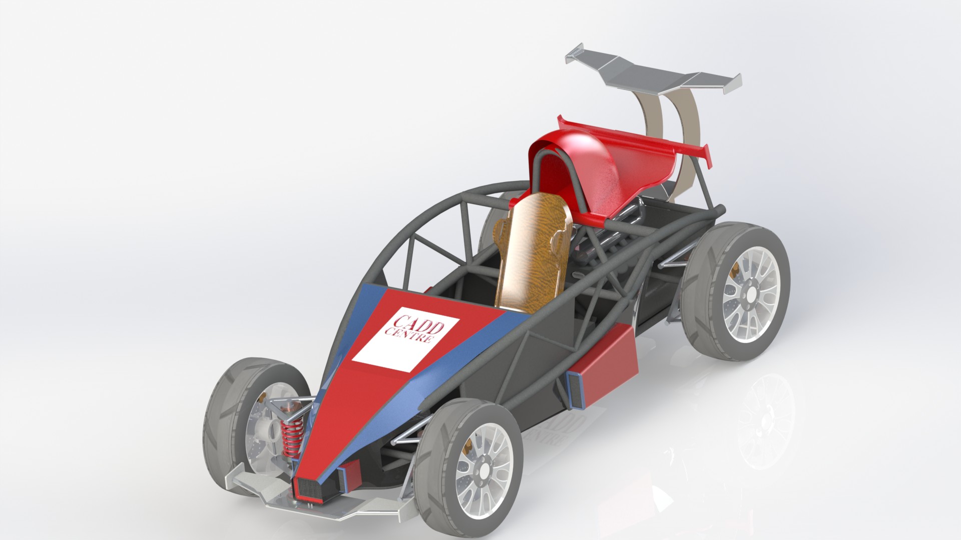 Atom原子跑车三维建模图纸 solidworks设计 附STEP