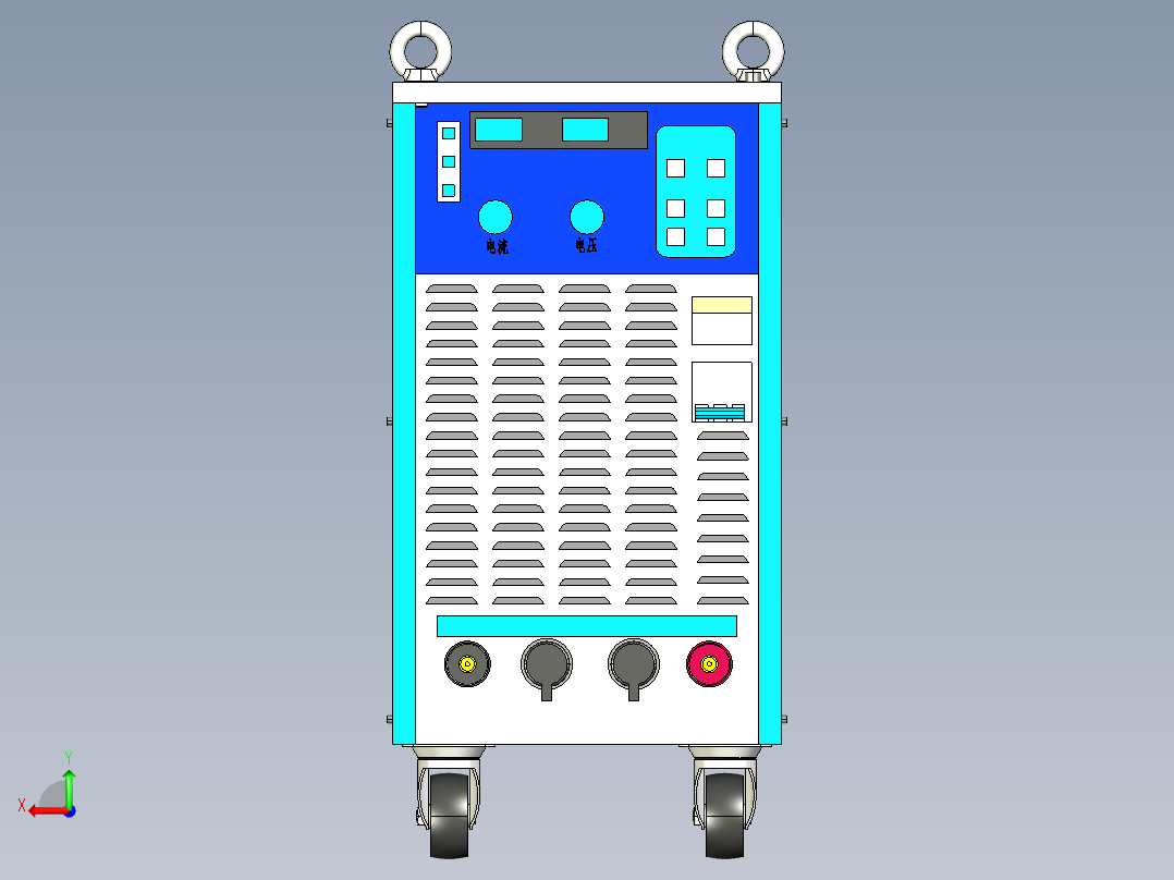 OTC焊机3D模型后视图