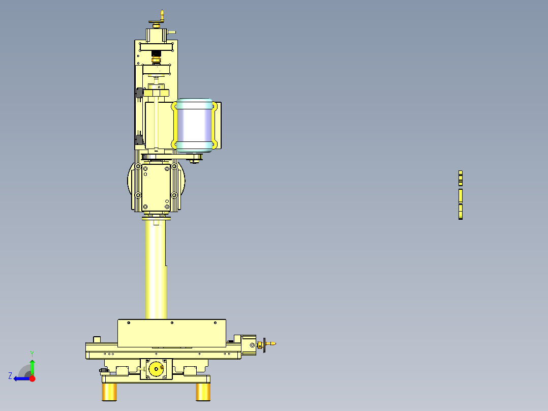 A5_小型桌面铣床SW2012右视图
