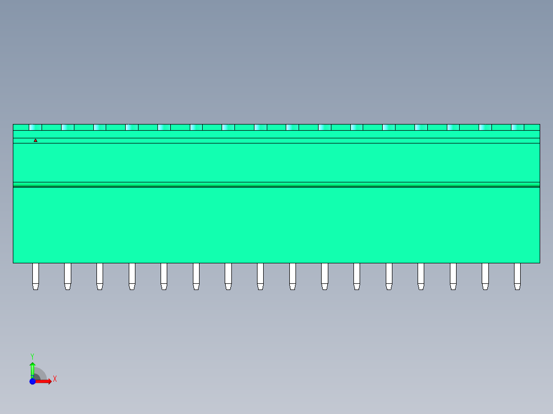 DEGSON 2EDG 系列 5.08mm 可插拔接线端子组-2EDGVH-5.08-32P-14-00AH前视图