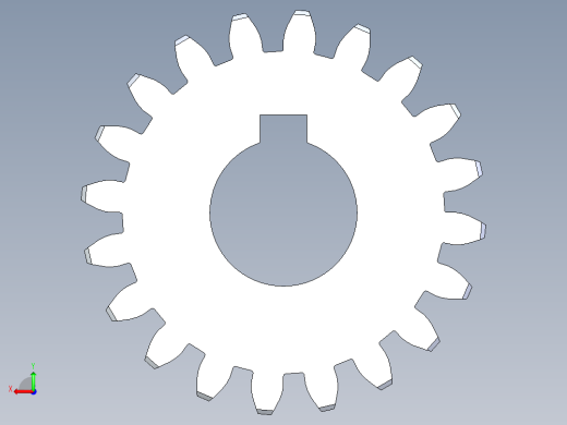 正齿轮压力角20 -64dp-20pa-20t spur gear后视缩略图