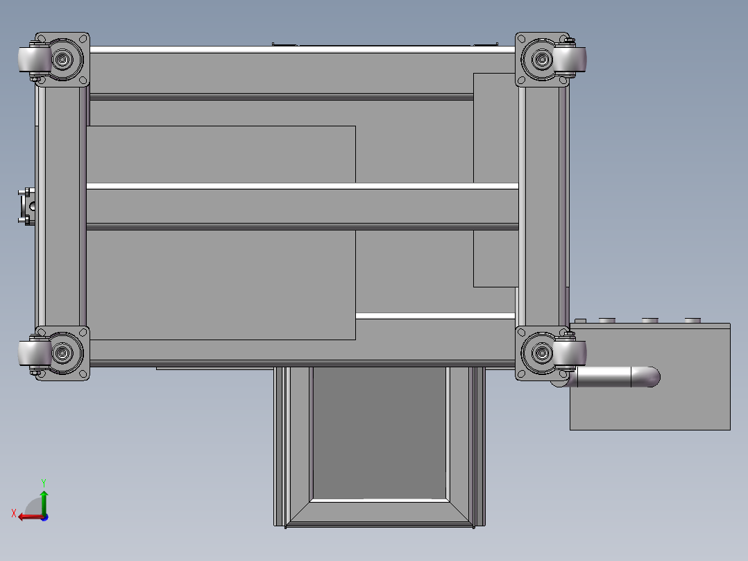 加工管道设备后视图