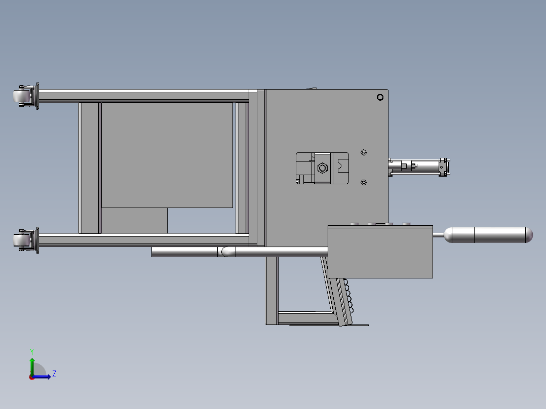 加工管道设备左视图