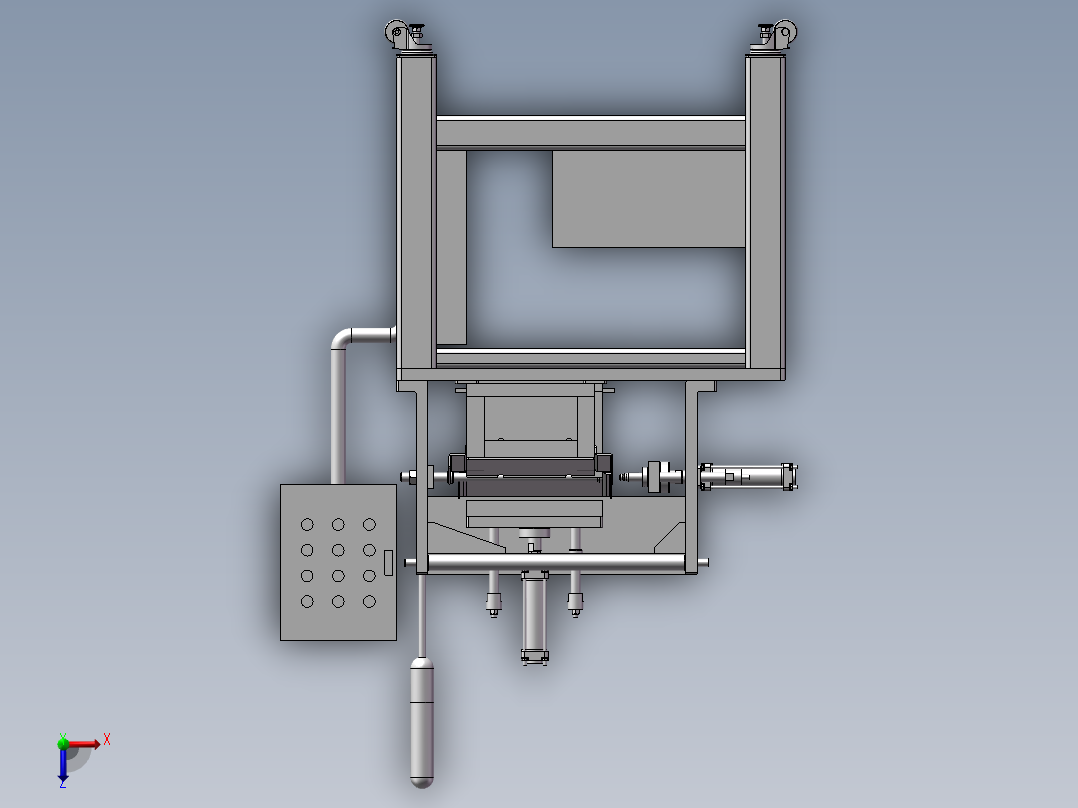加工管道设备俯视图