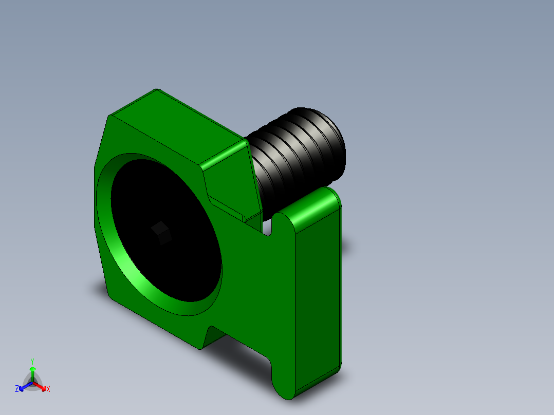 扎线带固定座正等轴测图