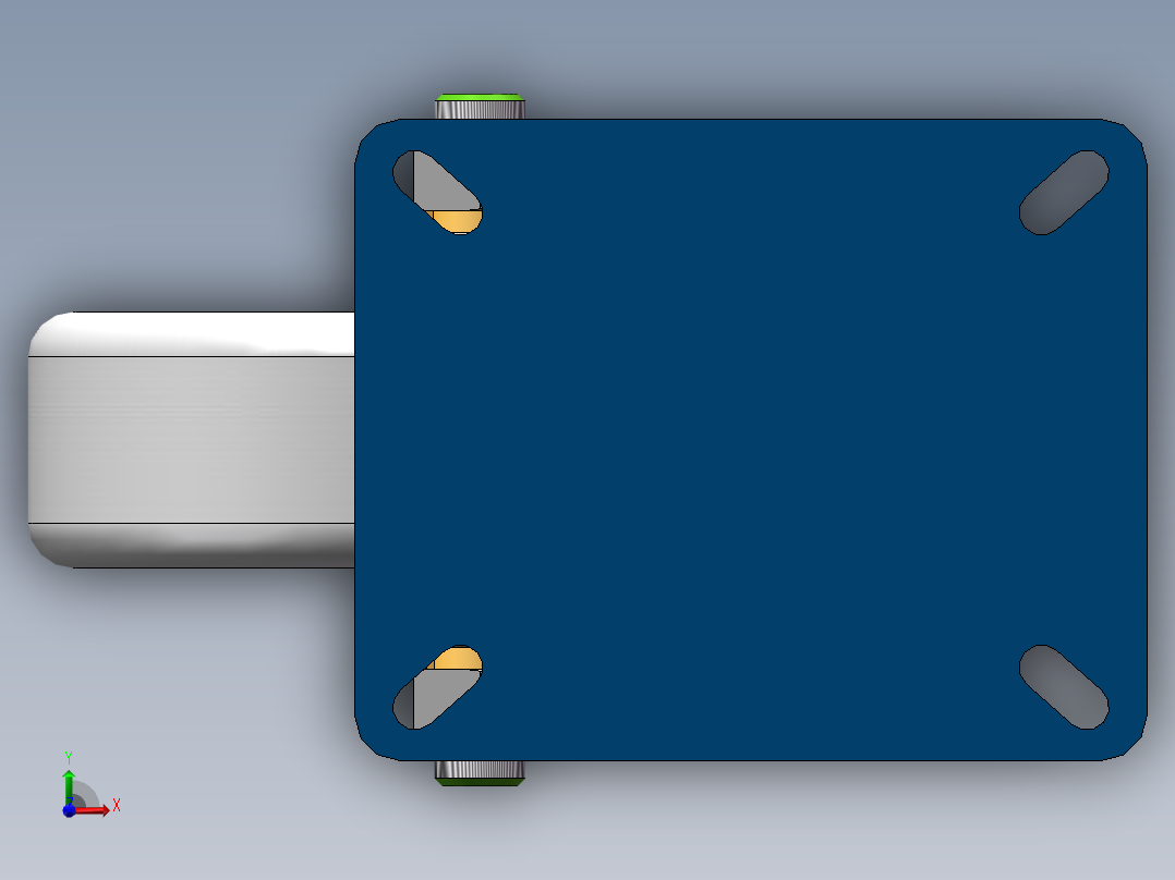 工业脚轮前视图