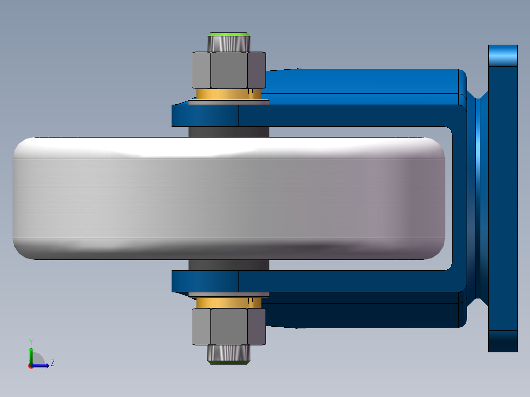 工业脚轮左视图