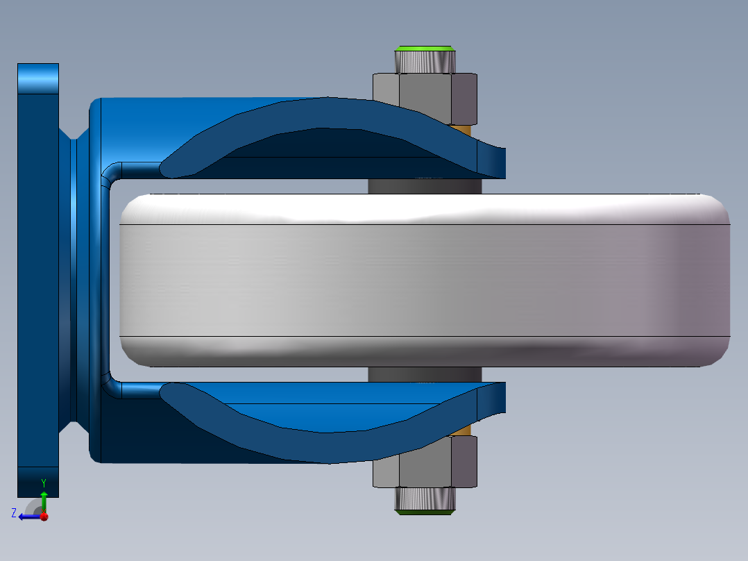工业脚轮右视图