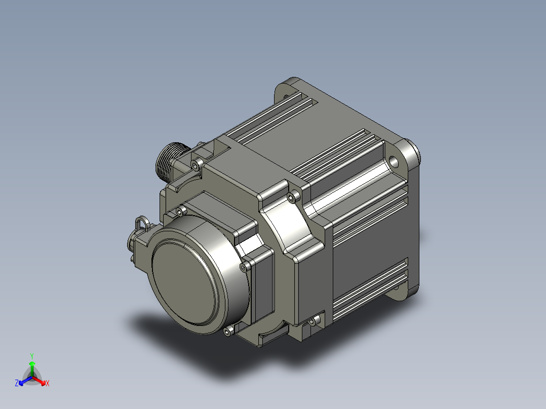 电机MS6G-130TL25BZ2-21P0正等轴测图