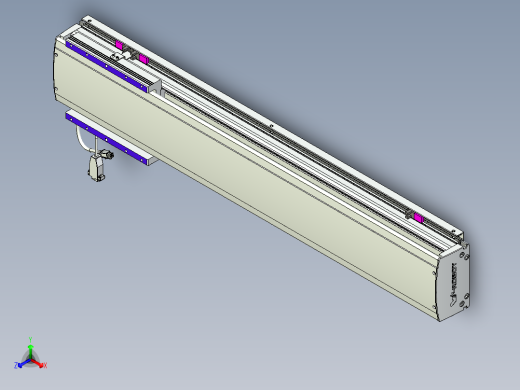 威洛博VL系列直线电机模组-VL14S3-S700正等轴测缩略图