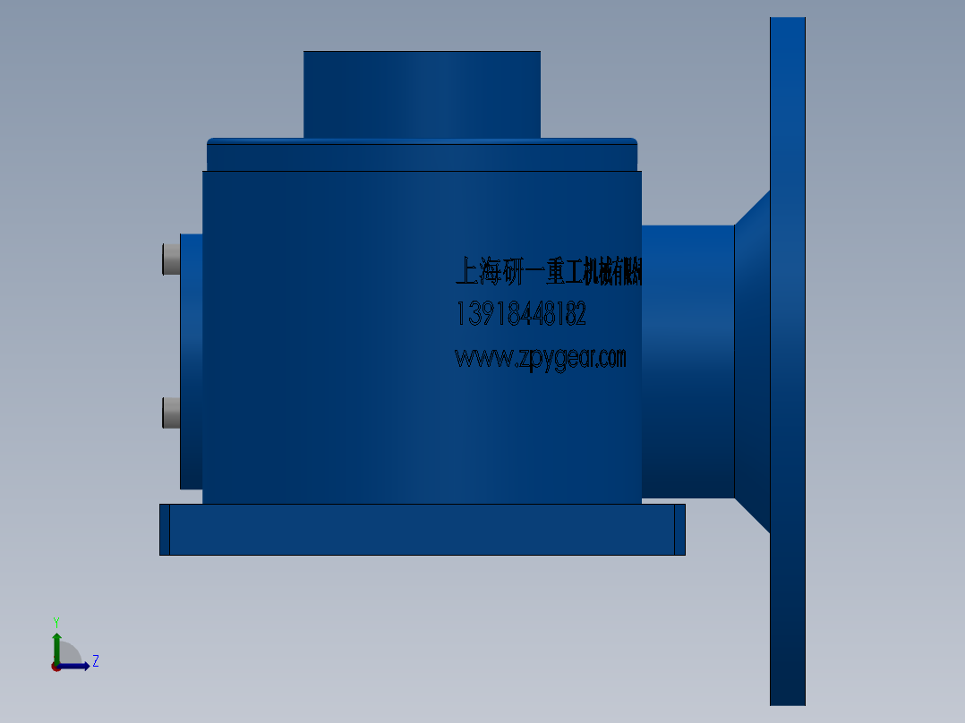 旋转磁场抛光装置左视图