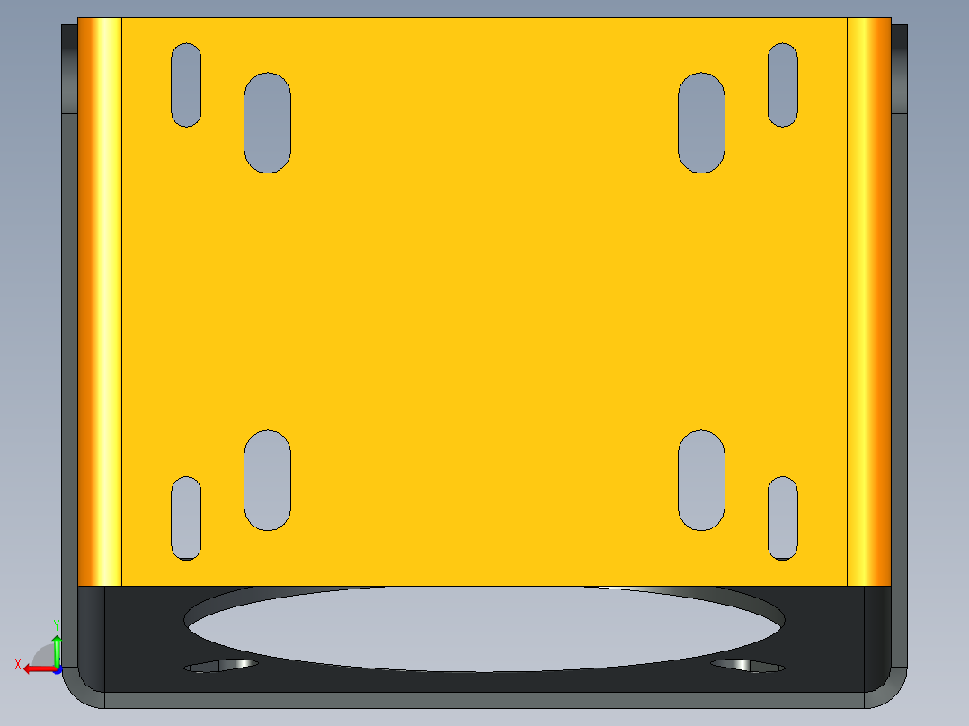 风扇安装架后视图