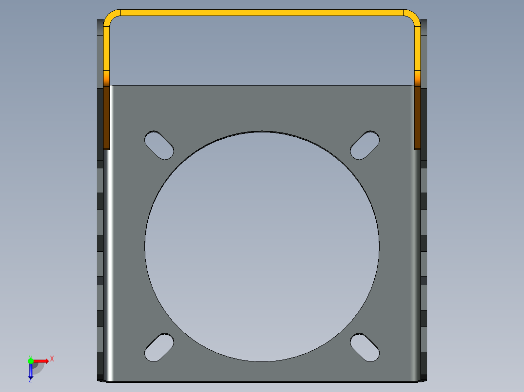 风扇安装架俯视图