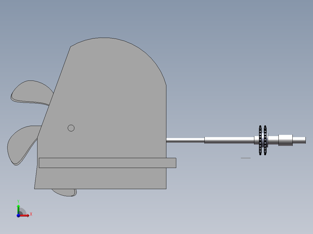 深耕机模型前视图