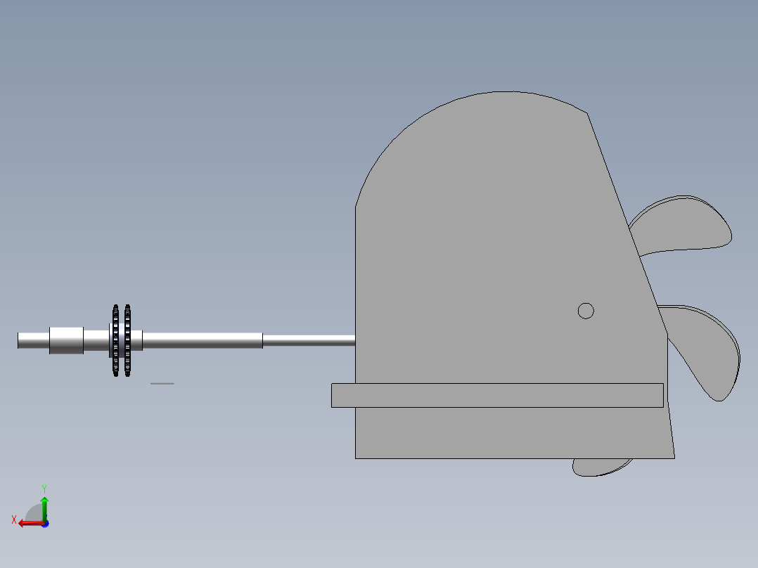 深耕机模型后视图