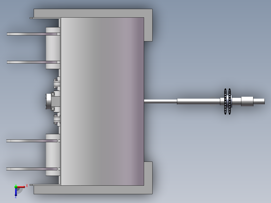 深耕机模型俯视图