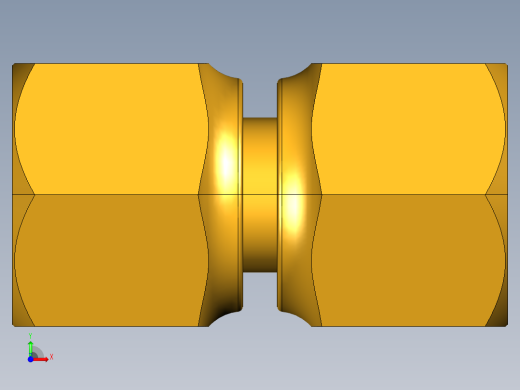 扩口式工业通用硬管接头Swivel Nut Valve Connector 14FSV-10前视缩略图
