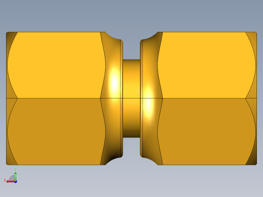扩口式工业通用硬管接头Swivel Nut Valve Connector 14FSV-10后视缩略图
