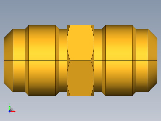 扩口式工业通用硬管接头Union 42F-14前视缩略图
