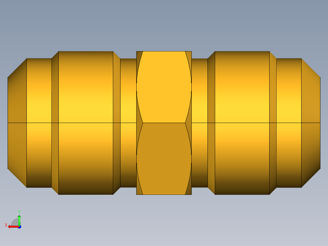扩口式工业通用硬管接头Union 42F-14后视图