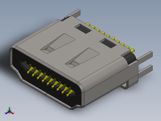 HDMI连接器 SW正等轴测缩略图