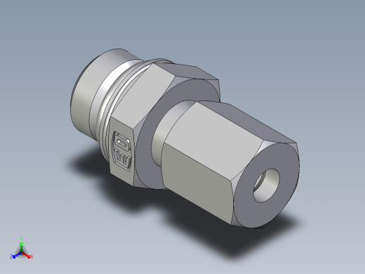 卡套式工业通用硬管接头EO_Male_Stud_connector_GEO04ZLLM10X1CF正等轴测缩略图