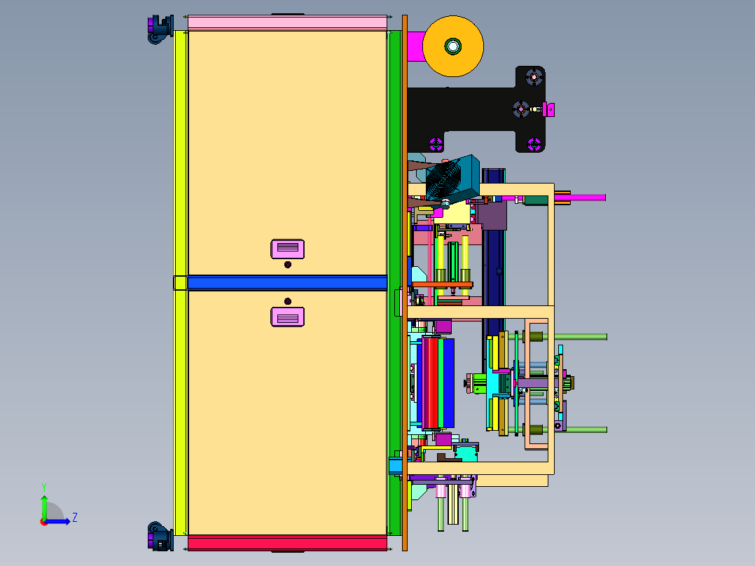 书本全自动封切热收缩塑封机左视图