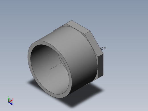 PVC管件-2in_EndCap正等轴测缩略图