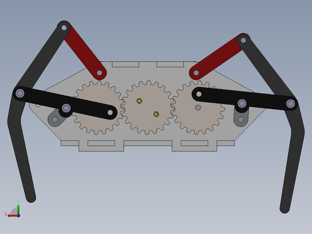 机械蜘蛛ara_a+mec_nica-Mecanismo+de+Klann后视图