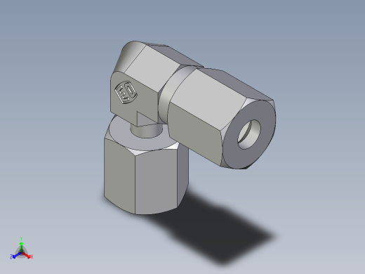 卡套式工业通用硬管接头EO_Standpipe_elbow_EVW06L71正等轴测缩略图