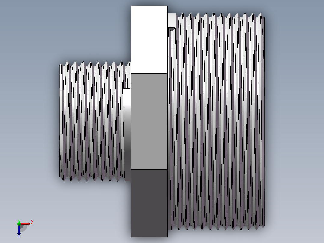 对丝-六角异径 DN50-DN25俯视图