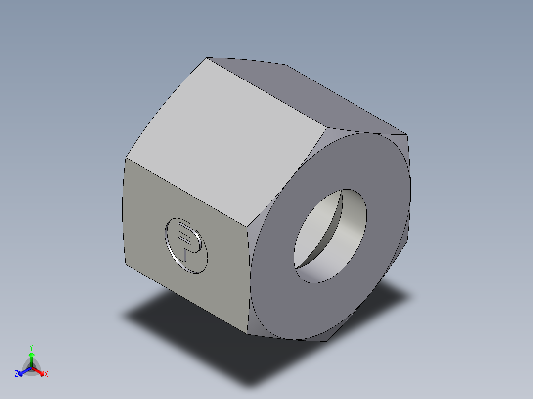 卡套式工业通用硬管接头EO_Nut_EO_24__Cone_end_M10SCFX主视图