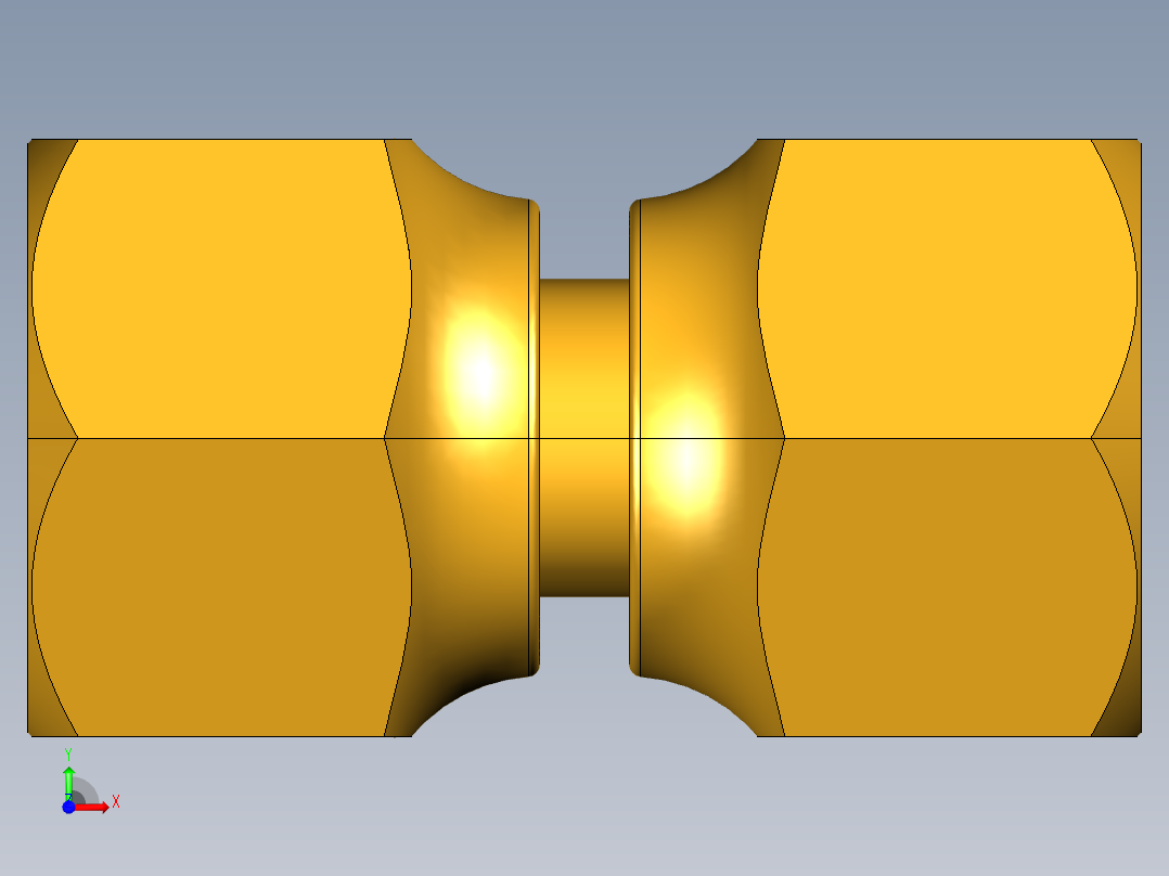 扩口式工业通用硬管接头Swivel Nut Valve Connector 14FSV-8前视图