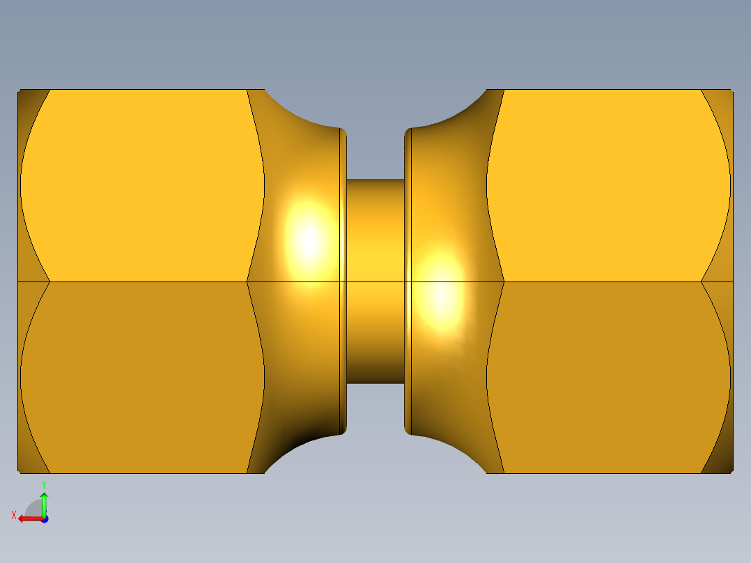 扩口式工业通用硬管接头Swivel Nut Valve Connector 14FSV-8后视图