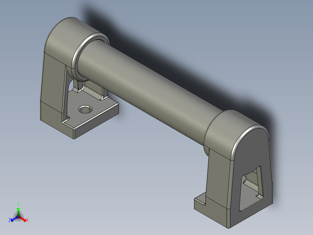 取手(鋁合金)(A)RR-3D多系列多零件图纸模型主视图