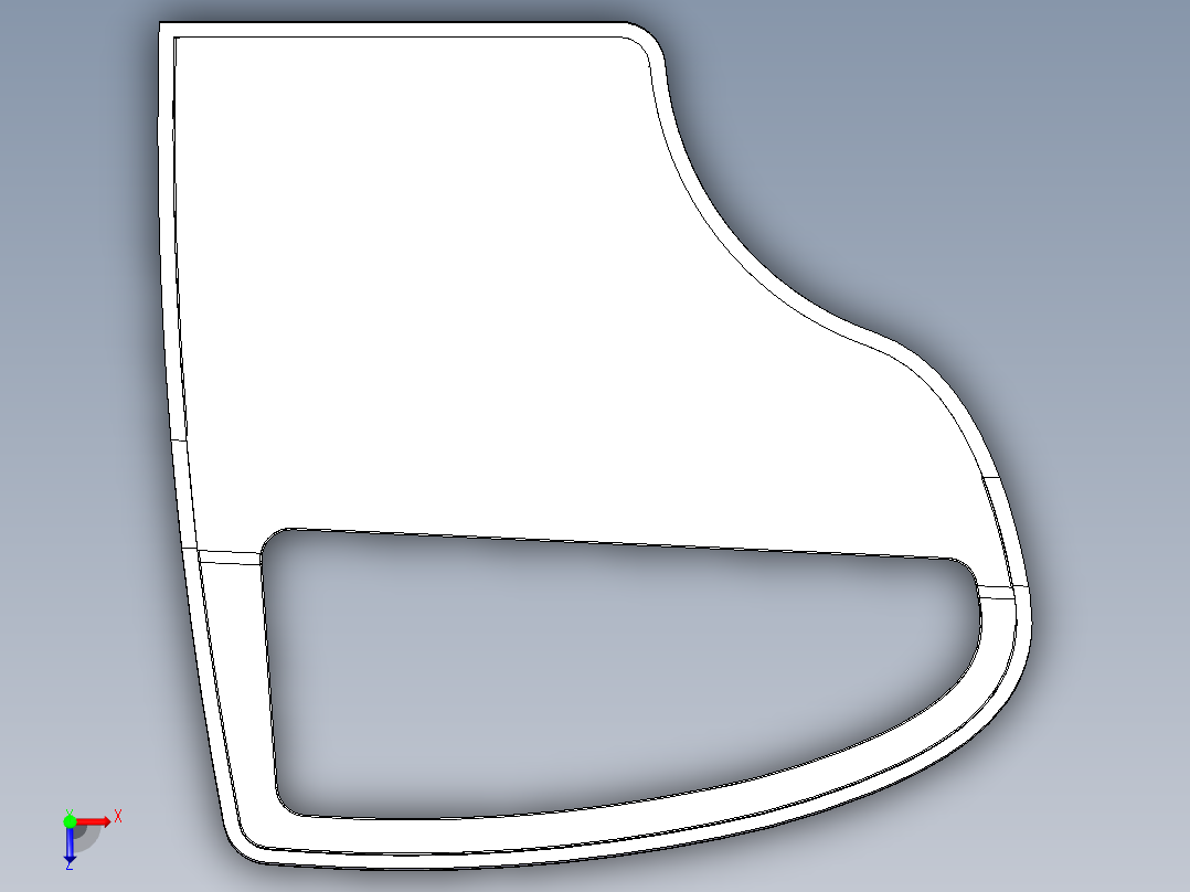 后车门形状设计--catia俯视图