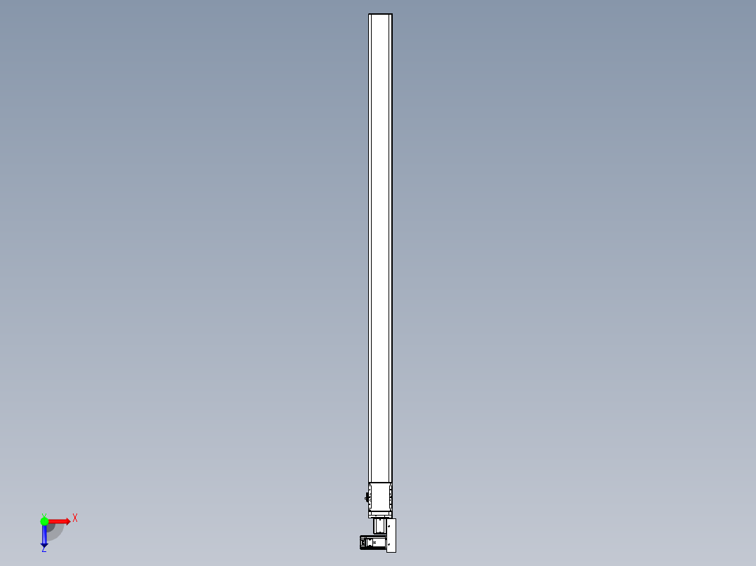 同步带全封闭直线模组TPA-HCB-105D-90-L2000-MR-Y-P20-N3俯视图