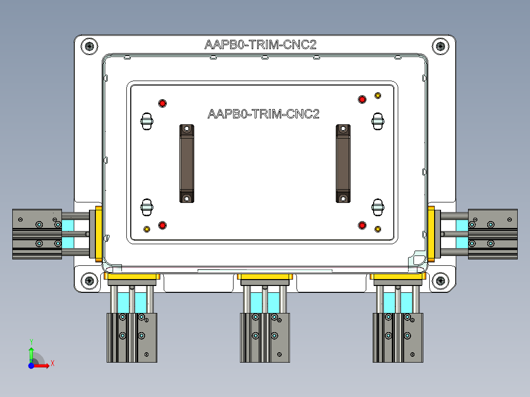 AAPB0-TRIM-笔记本CNC工装夹具三维模型CNC2-0302前视图