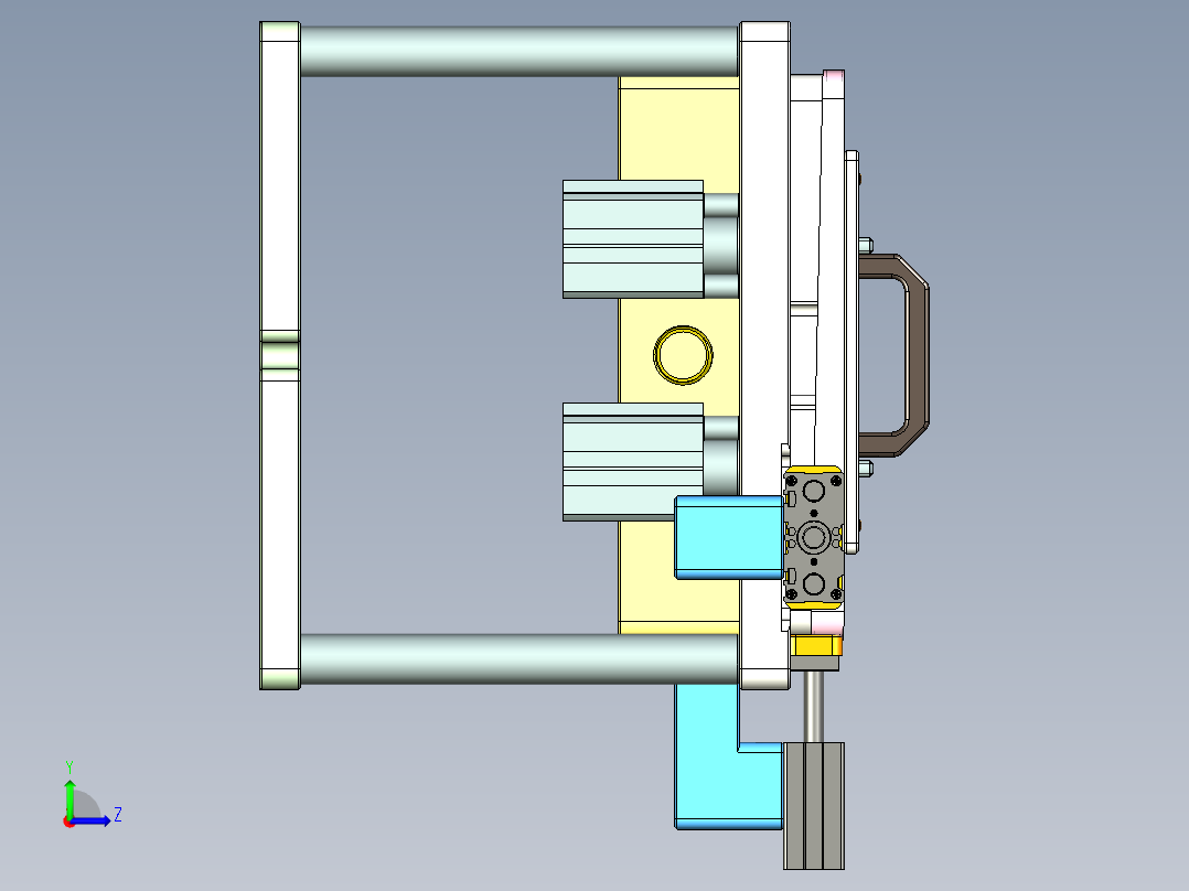 AAPB0-TRIM-笔记本CNC工装夹具三维模型CNC2-0302左视图