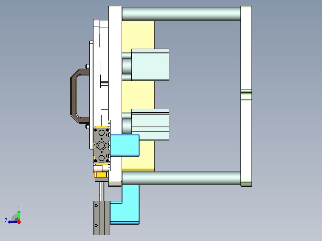 AAPB0-TRIM-笔记本CNC工装夹具三维模型CNC2-0302右视图