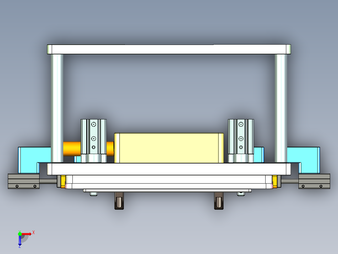 AAPB0-TRIM-笔记本CNC工装夹具三维模型CNC2-0302俯视图