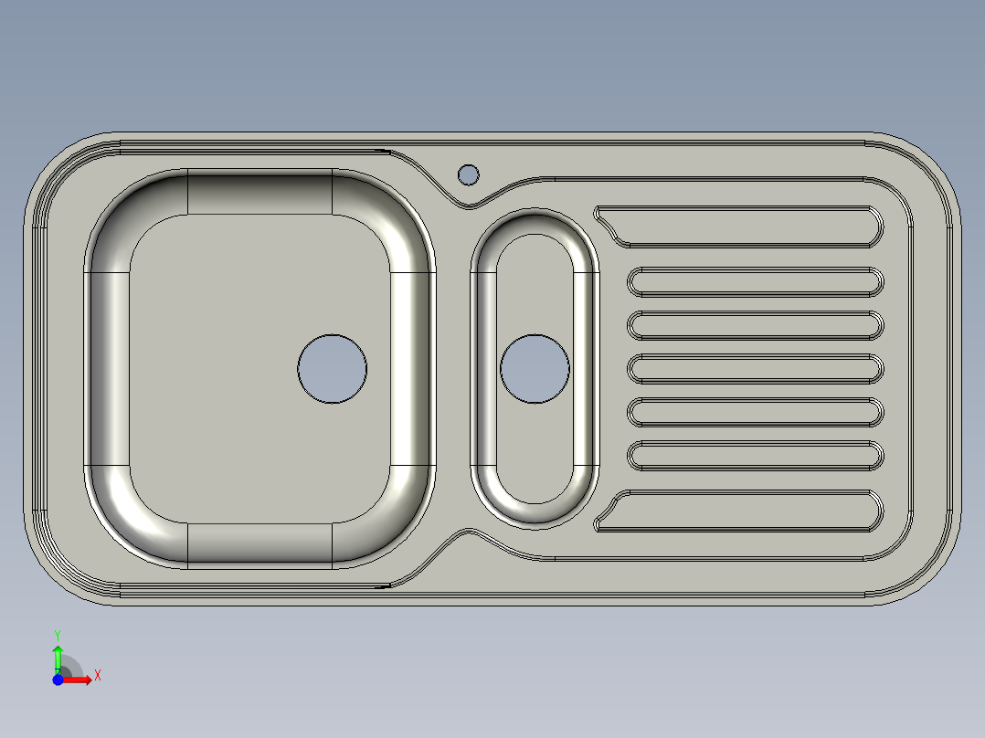 水槽、不锈钢水槽(31)前视图